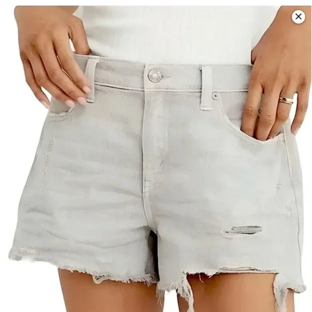 Aerie Daydream Denim Jean Shorts GRAY ** Medium ** EUC!!!